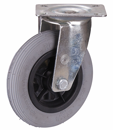 Chape pivotante + roue gonflable 150 mm